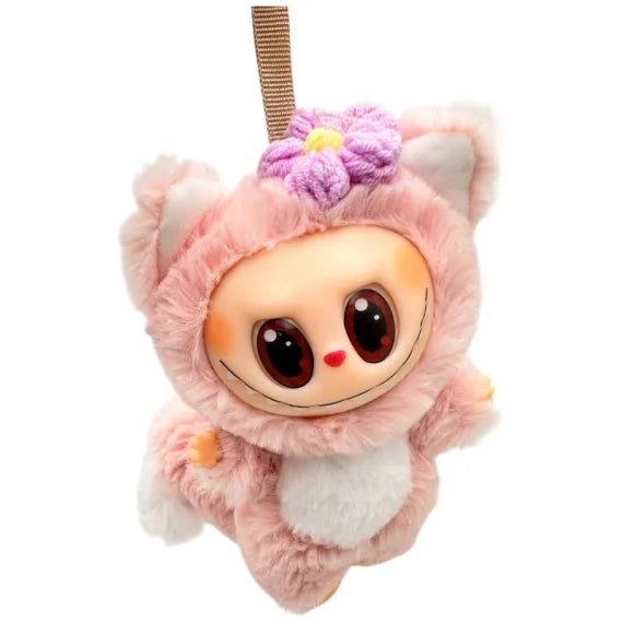 Labubu portabil roz, aproximativ 15cm